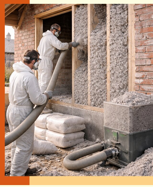 Утепление кирпичного дома эковатой в Тутаеве