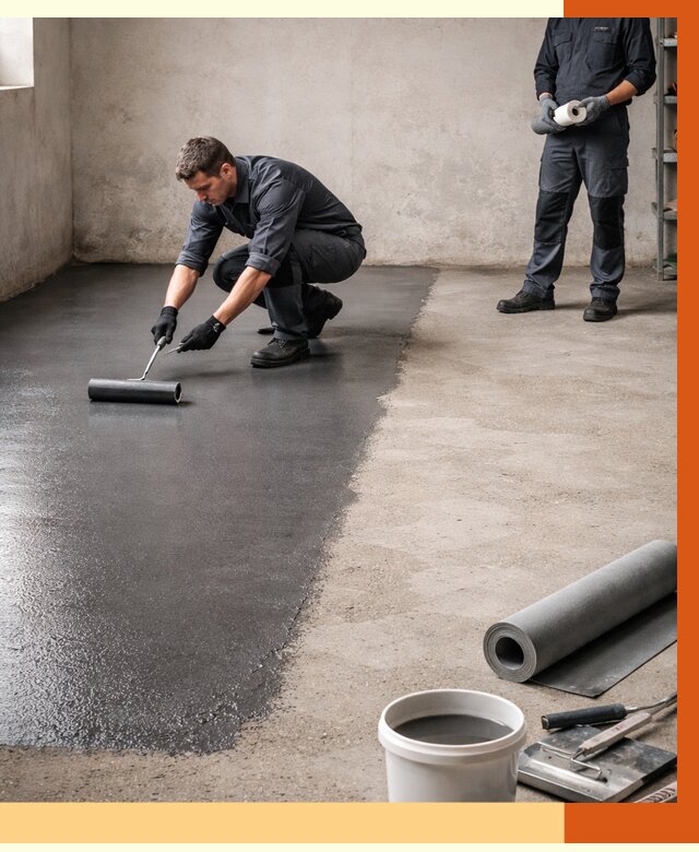 Гидроизоляция гаражного пола в Тутаеве от 3669 руб./м² — ТепломастерТтв профессионально